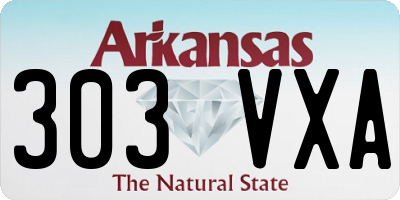 AR license plate 303VXA