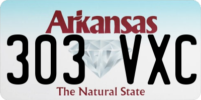 AR license plate 303VXC