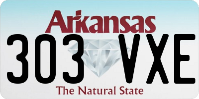 AR license plate 303VXE