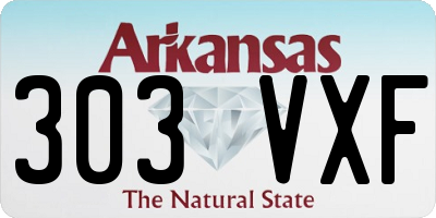 AR license plate 303VXF