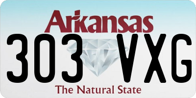 AR license plate 303VXG