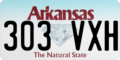 AR license plate 303VXH