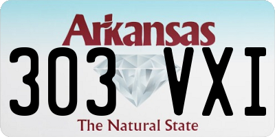 AR license plate 303VXI