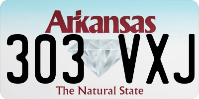 AR license plate 303VXJ