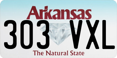 AR license plate 303VXL
