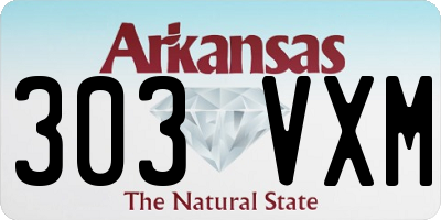 AR license plate 303VXM