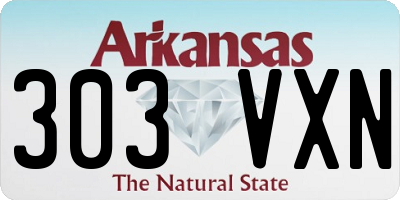 AR license plate 303VXN