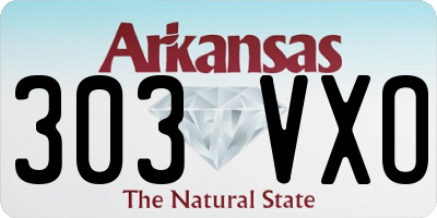 AR license plate 303VXO