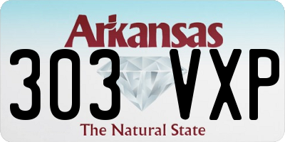 AR license plate 303VXP