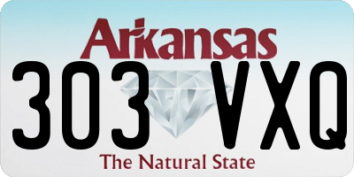 AR license plate 303VXQ