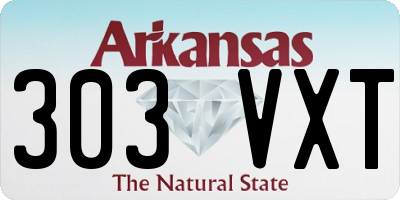AR license plate 303VXT