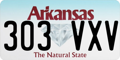 AR license plate 303VXV