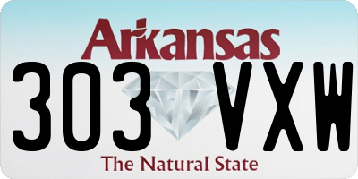 AR license plate 303VXW