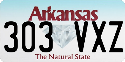 AR license plate 303VXZ