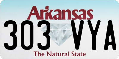 AR license plate 303VYA