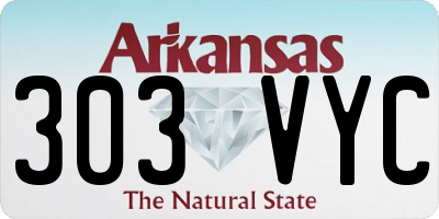 AR license plate 303VYC