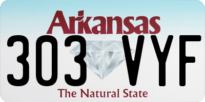 AR license plate 303VYF