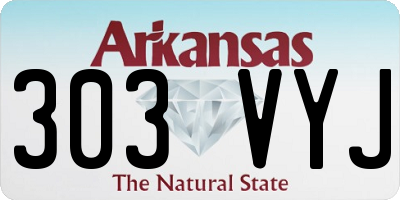 AR license plate 303VYJ