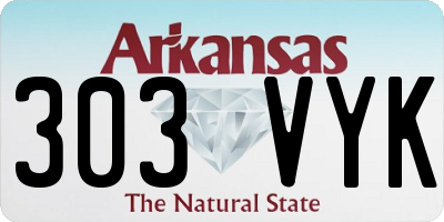 AR license plate 303VYK