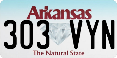 AR license plate 303VYN