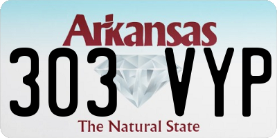 AR license plate 303VYP