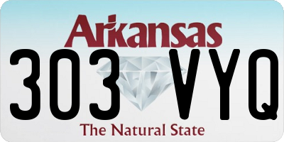 AR license plate 303VYQ