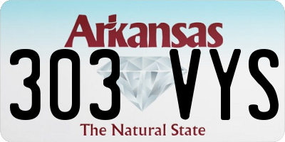 AR license plate 303VYS