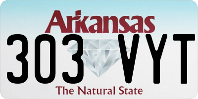 AR license plate 303VYT