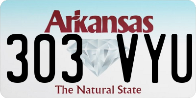 AR license plate 303VYU