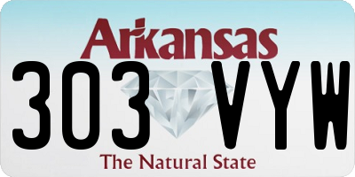 AR license plate 303VYW