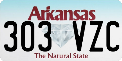 AR license plate 303VZC