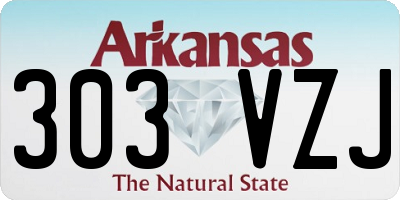 AR license plate 303VZJ
