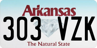 AR license plate 303VZK
