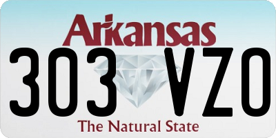 AR license plate 303VZO