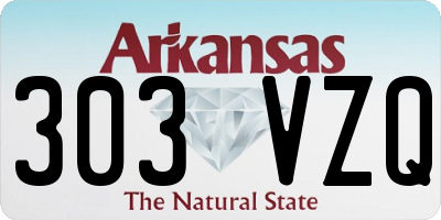 AR license plate 303VZQ
