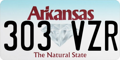 AR license plate 303VZR