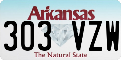 AR license plate 303VZW