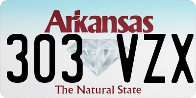 AR license plate 303VZX