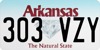 AR license plate 303VZY