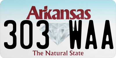 AR license plate 303WAA