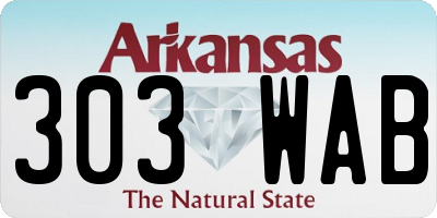 AR license plate 303WAB