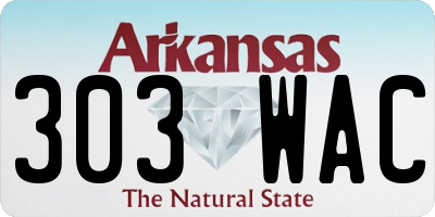 AR license plate 303WAC