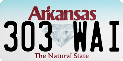 AR license plate 303WAI