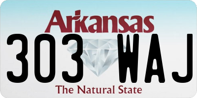 AR license plate 303WAJ