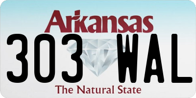 AR license plate 303WAL