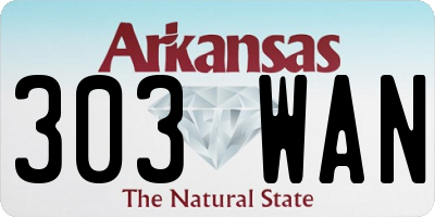 AR license plate 303WAN