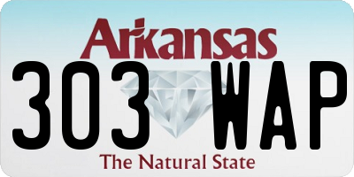 AR license plate 303WAP