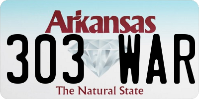 AR license plate 303WAR
