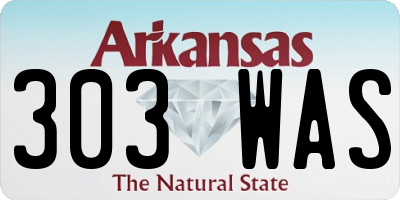 AR license plate 303WAS