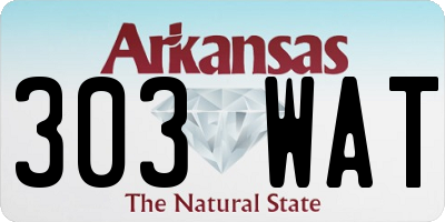 AR license plate 303WAT